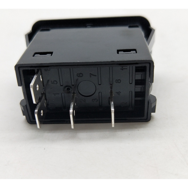 4P ON-OFF 雙藍(lán)紅綠燈 新款船形開關(guān) 12-24V車船改裝弧形翹板開關(guān)